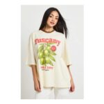 Tuscany Olive Printed T-Shirt