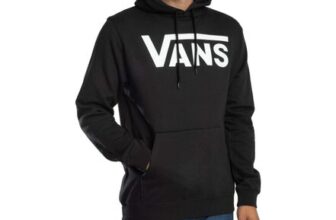 Vans Mens Classic Pullover Black-White Large