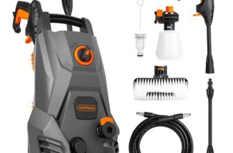 VonHaus Pressure Washer 1500W Portable Power Washer for Patio, Car, Walls, Fences & More – Sold & Shipped by VonHaus UK