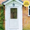W hite Fibre 2XG Double Glazed Clear Glass External Door 1981 x 762mm