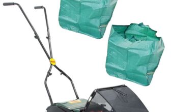Webb 30cm Roller Hand Lawn Mower and 2 Garden Refuse Bags – Sold by G J Handy (Trading) Ltd