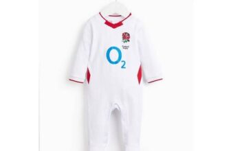 White England Rugby Home Sleepsuit – Newborn to 2 Years Available
