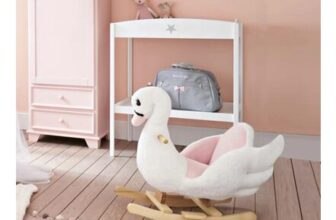 White HOMCOM Kids Music Rocking Horse Ride-on Swan Toy
