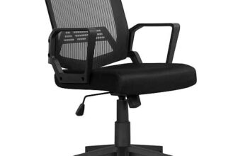 Yaheetech Swivel Mid-back Mesh Office Chair – Black – Sold & shipped by MONUMART LIMITED