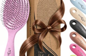 marQus Detangling Hair Brush for Women and Men – With Ultra-Soft, Flexible Bristles and Body – Glides Through Tangles with Ease – Suitable for All Hairtypes – Wet or Dry, Purple