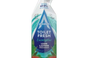 4 x Astonish Eucalyptus Toilet Fresh Gel, Kills 99.9% of Bacteria, Limescale Prevention, 750ml