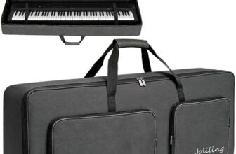 76 Key Keyboard Gig Bag, 600D Oxford Portable Electric Piano Case with 10mm Padding, Waterproof Shockproof Keyboard Backpack with Adjustable Shoulder Straps (For 76key-119 17 50cm)