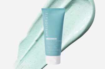 AMELIORATE Clarifying Face and Body Mask 100ml Detox Clay Treatment for Blemish-Prone, Congested Skin Exfoliates & Reduces Redness with AHAs For Face & Body Dermatologically Approved