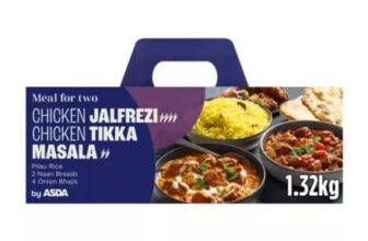 ASDA Meal for Two Chicken Jalfrezi Chicken Tikka Masala 1.32kg