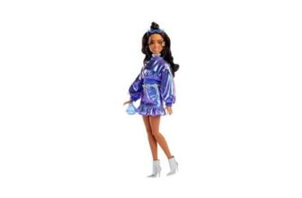 Barbie Deluxe Style Doll in Metallic Blue Top and Skirt