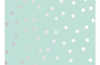 Blue Polka Dot Metallic Effect Childrens Smooth Wallpaper