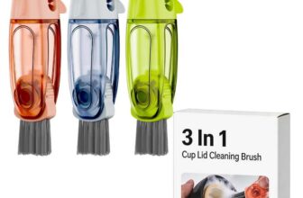 Cleangor 3 in 1 Multifunctional Cup Lid Cleaning Brush, Cup Crevice Cleaning Tools for Tight Spaces – Sold by Cleangor UK / FBA