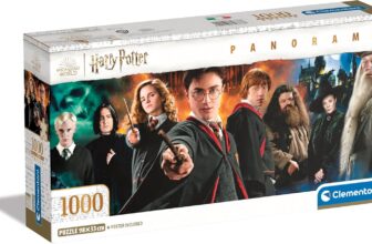 Clementoni Jigsaw Puzzle Harry Potter 1000 Pieces – Poster Included, Puzzle For Adults 14-99 Years, Gift For Men/Women, Hogwarts, Made In Italy, 39873