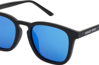 Cressi Riviera Unisex Sunglasses Polarized, Black Frame/Blue Lens