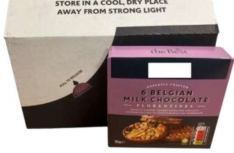 De Identified 6 Belgian Milk Chocolate Florentines 8 x 105g BBE 18.05.26 (Minimum Spend £22.50)