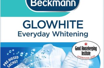 Dr. Beckmann Glowhite maintains brighter white laundry 5 In-Wash Sachets