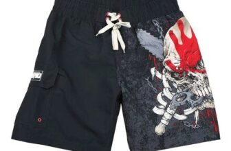 EMP Signature Collection Swim Shorts Black by Five Finger Death Punch