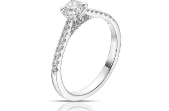 Engagement Ring The Forever Diamond Platinum Solitaire Shoulder Detail 0.50ct Diamond Ring