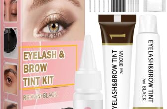 Eyelash & Eyebrow Color Kit,2 in 1 Professional Lash & Brow Color Kit Lash Color Kit with Brush Long Last Effect Up to 6 weeks,Natural,Safe & Easy Natural Brows Color DIY at Home (Black and Brown)