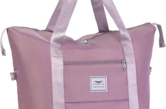 FIORETTO Womens Expandable Gym Tote Bag Duffle Bag with Wet Pocket, Travel Bag Weekend Overnight Bags with Double Shoulder Strap, Water-resistant Carry On Bag Hospital Holdalls for Women Pink
