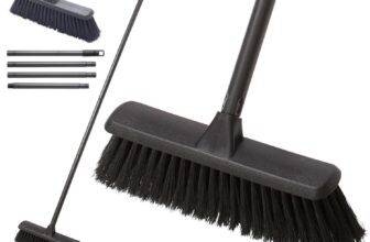 Fit For The Job Indoor Sweeping Broom, Soft Broom Ideal For Laminate, Vinyl, Wooden Floor, Tiles, Soft Floor Brush, Indoor Sweeping Brush with Handle