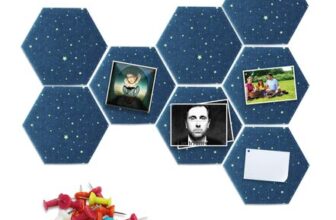 Fovasen Hexagon Tiles, Self-Adhesive Bulletin Boards, 8 Pcs