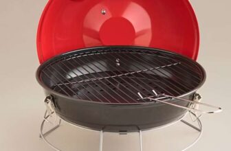 George Home Red Portable BBQ with Lid – Free C&C