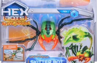 HEX BOTS Skitter Bot Spider, Robotic Kids Toys with Insect-Like Movement for Indoor/Outdoor Play, Robot Toys for Boys & Girls Ages 4 & Up, Red