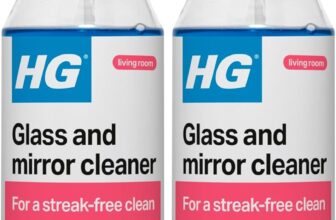HG Glass and Mirror Cleaner, Streak-Free Glass Cleaner, Effectively Removes Grease & Dirt from Windows & Surfaces Quickly – 500ml Spray (142050106) (Pack of 2)