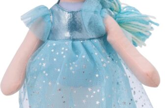 HTI Rosie Rag Doll Soft-Bodied Fabric Doll for Toddlers & Children Ideal First Cuddly Doll for Girls & Boys Plush Toy for Comfort & Role Play Age 18 Months Blue