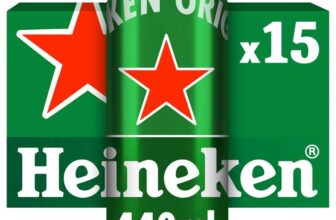 Heineken Lager Beer Cans, 15 x 440ml – ABV 5% – Save at Checkout £10.40 With S&S