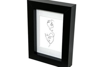 Islande Matt Black Picture Frame Set, Pack of 8