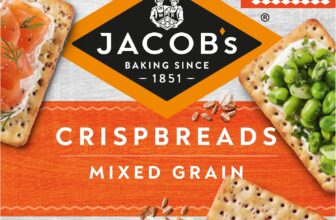 JACOBS Crispbreads Mixed Grain Crackers, 20 Crackers Per Pack, 190 g (Pack of 1)