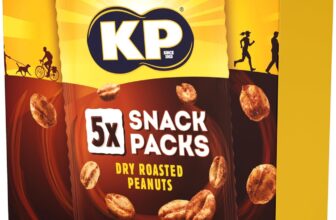 KP Nuts – DRY ROASTED Peanuts – Multipack of 5 x 30g Snack Bags – Roasted until golden for the perfect KP taste and crunch. Source of protein and high in fibre.