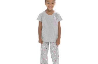 Kids Follow That Dream Grey Cat Pocket Pyjama Set