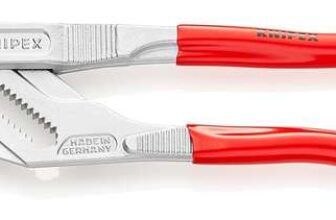 Knipex – Tile Breaking Pliers Self-Service Card Chrome-Plated with Plastic Coating 250 mm, 91 13 250 SB