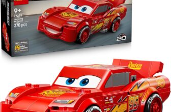 LEGO Speed Champions Lightning McQueen Race Car Toy – Collectible Model Kit w/a Detailed Undercarriage – Disney Gift for 9 Year Old Boys, Girls & Pixar Cars Movie Fans – 77255