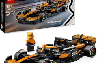 LEGO Speed Champions McLaren F1 Team MCL38 Race Car Toy – Model Kit w/a Collectible Formula 1 Driver Minifigure – Gift for 10 Year Old Boys, Girls and Adult Motorsport Fans – 77251