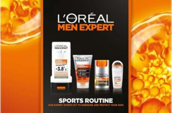 LOréal Men Expert, Sports Routine Men Gift Set – Moisturiser, Face Wash, Cooling Shower Gel & Deodorant