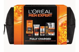 LOreal Paris Men Expert Fully Charged Washbag 4 Piece Gift Set for Him