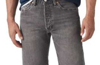 Levis Mens 501 Original Denim Shorts – Black, Size 28W