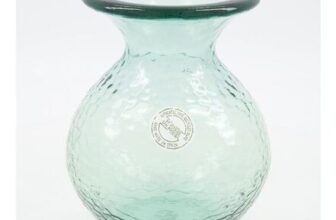 Light Green Glass Vase 24x20cm
