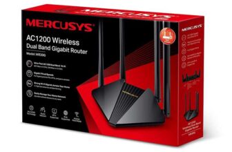MERCUSYS MR30G AC1200Mbps Dual Band Gigabit WiFi Router, Speed up to 1.2Gbps, Gaming Router with Full Gigabit Ports for Xbox, PS4, PCs