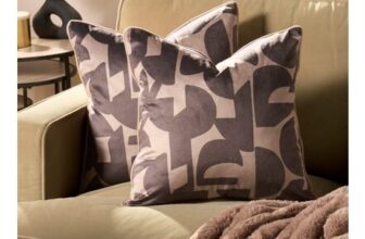 OHS Abstract Print Cushion Covers – Brown