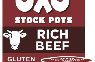 OXO Rich Beef Stock Pots with Rosemary & Onion Made with Real Meat Juices, Deep & Rich Flavour, Gluten Free, 4 x 20 g (80 g Total)