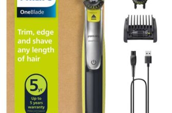 Philips OneBlade 360 Face, Hybrid Electric Beard Trimmer & Shaver with 5in1 Adjustable Comb (QP2734/30)