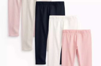 Pink & Neutral Leggings 5 Pack (5 – 12 years)