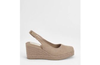 Reggie Closed Toe Slingback High Espadrille Wedges