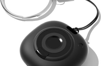 Smart Air Tracker Tag with Apple Find My, Item Finders for Luggage/Keys/Bags, Removable Battery (iOS Only) Black