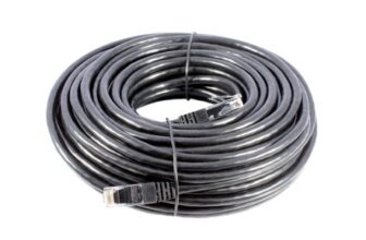 Smedz CAT6 20m Solid Copper Indoor/Outdoor Ethernet Patch Cable Black
